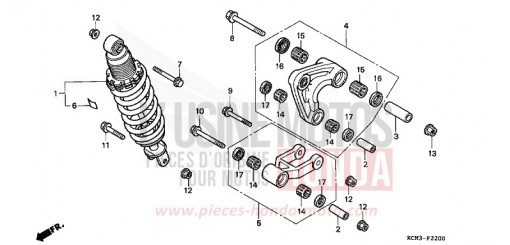 COUSSIN ARRIERE XLR125RW de 1998